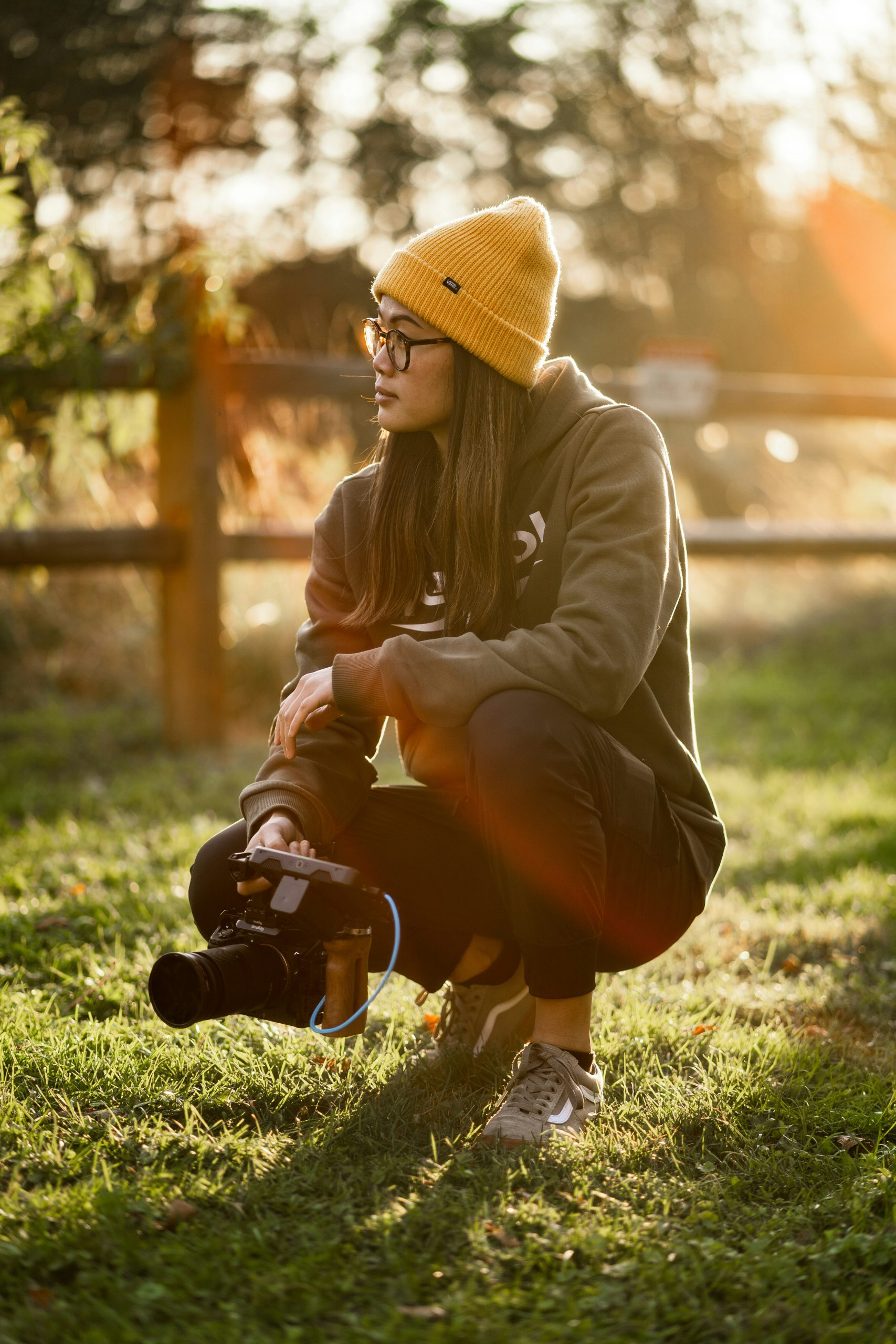 female videographer outfit