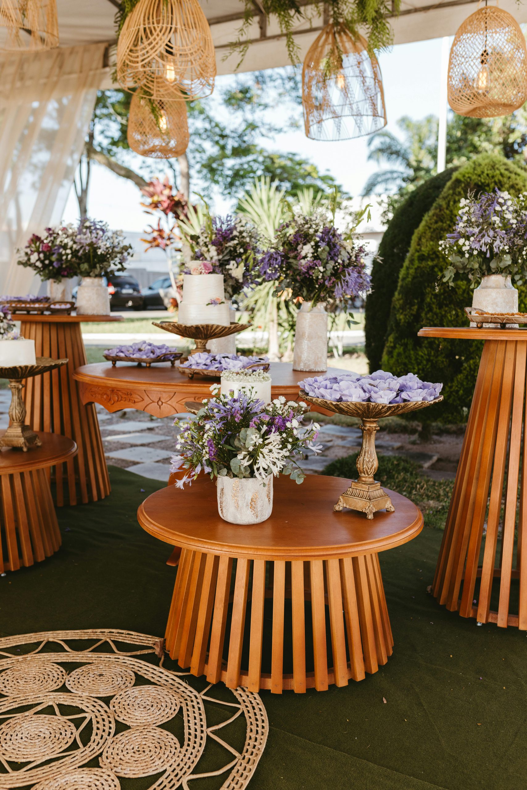 modern wedding centerpieces long tables