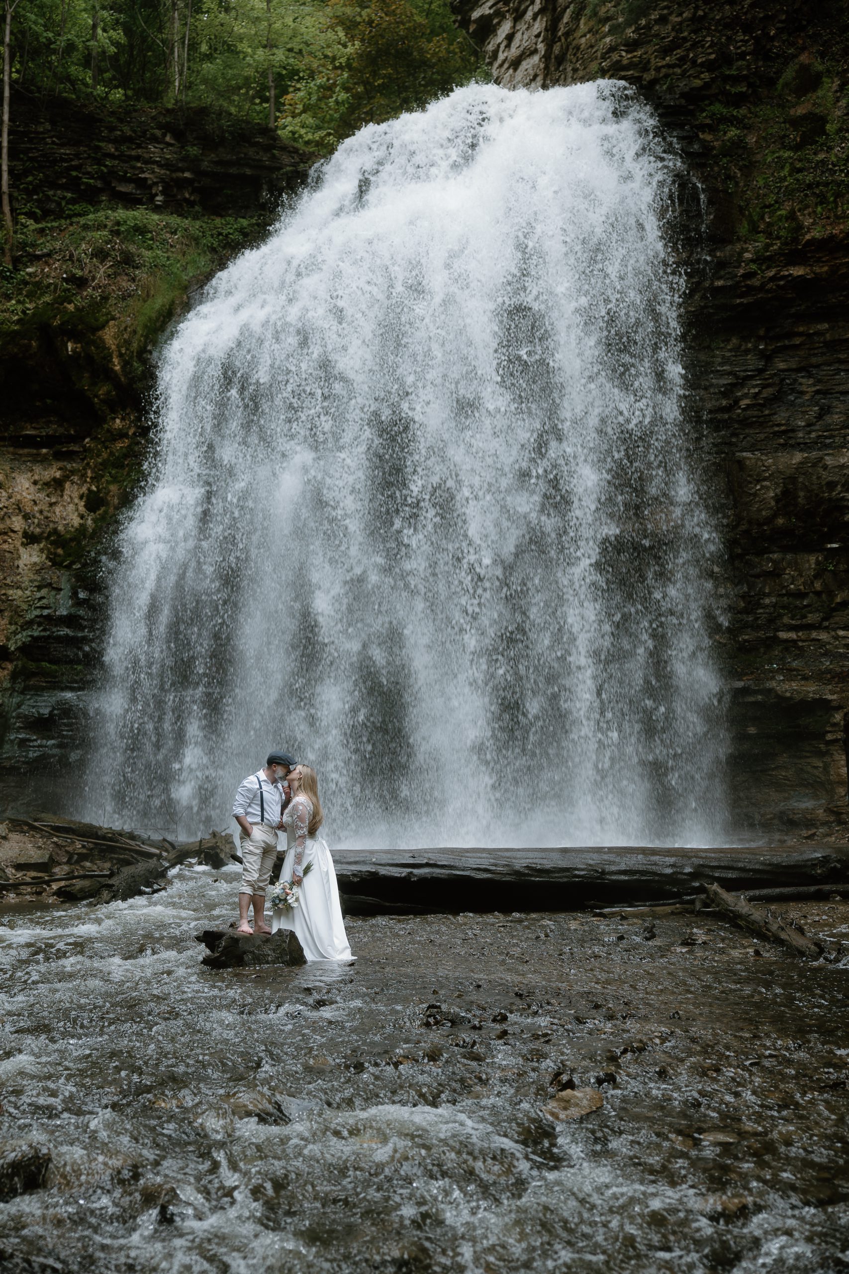 waterfall wedding